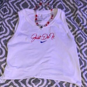 cute nike cropped tank
